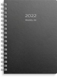 Weekly A6 svart miljökartong 2022