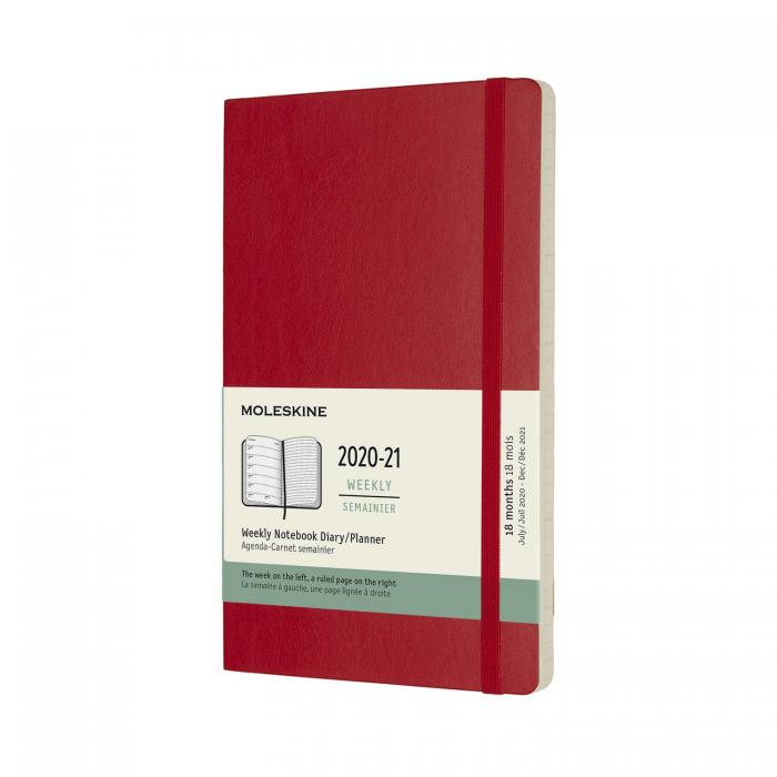 Moleskine Moleskine Veckokalender L Rd Soft 20/21 - Kalenderkungen.se