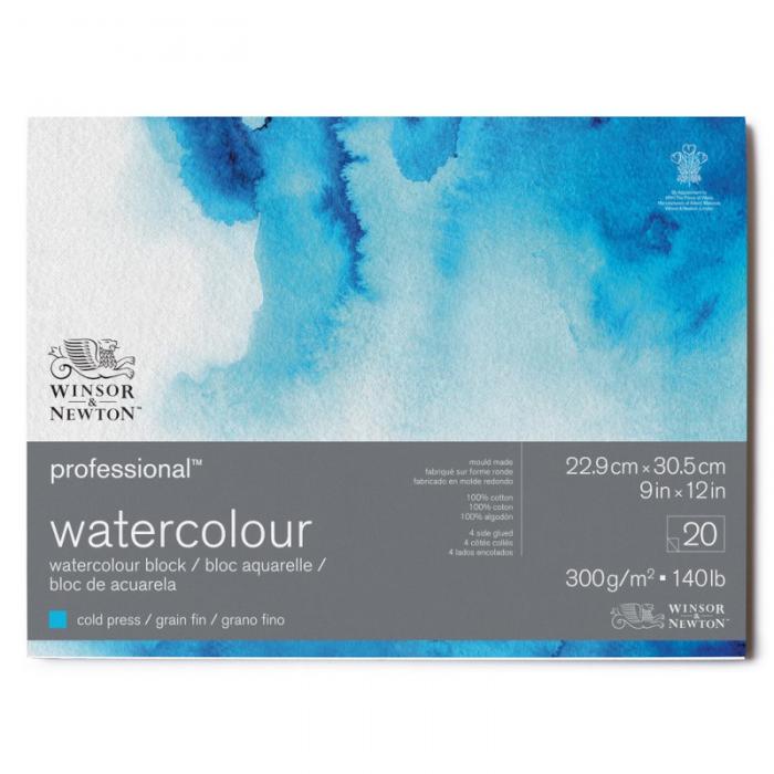 Akvarellblock 30,5x40,6cm Winsor & Newton Premium Cold Press 300g