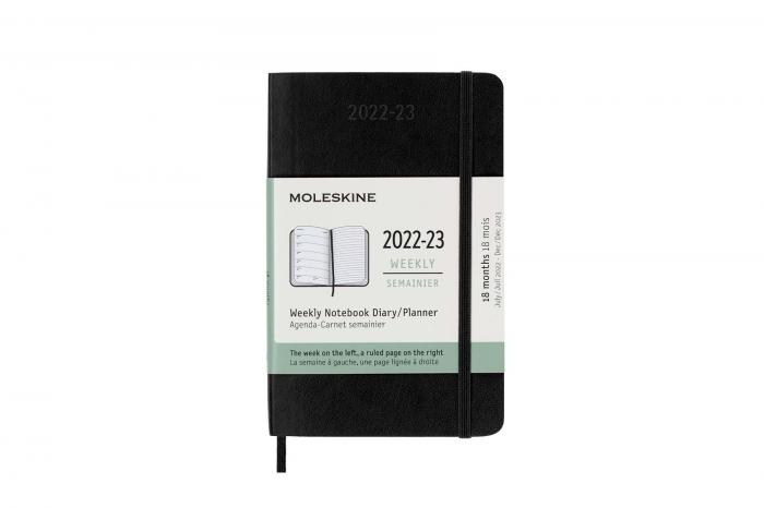 Moleskine Veckokalender Pocket soft 22/23 Svart