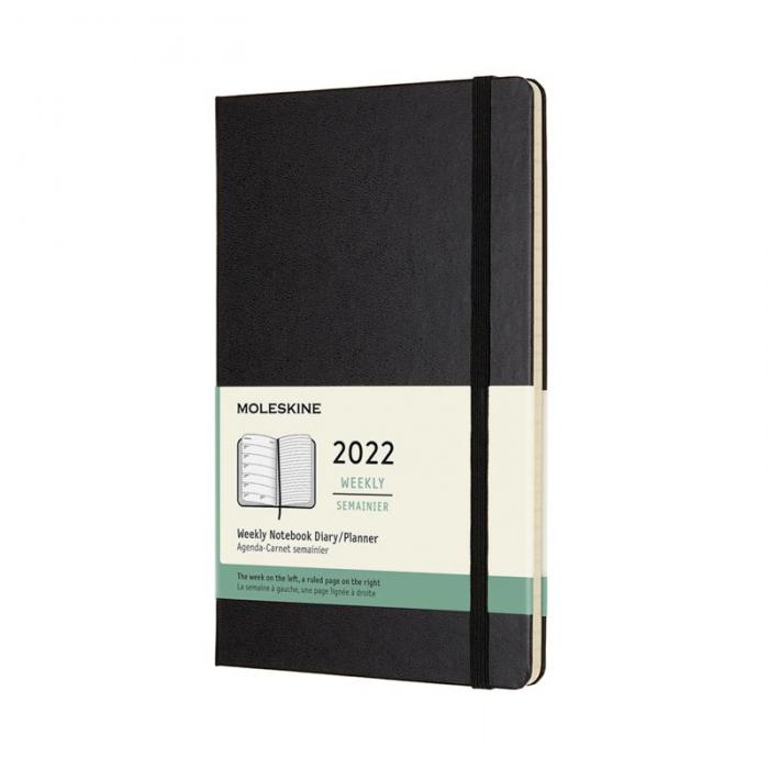 Moleskine Weekly Notebook Black hard Large 2022