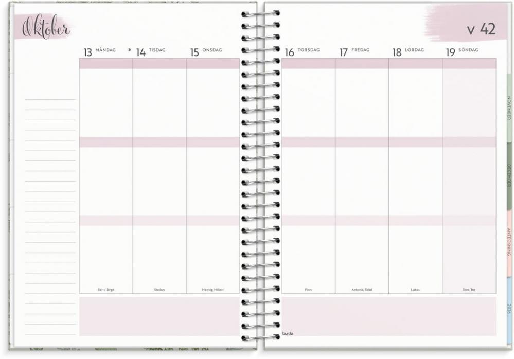 Kalender 2025 Life Organizer grön