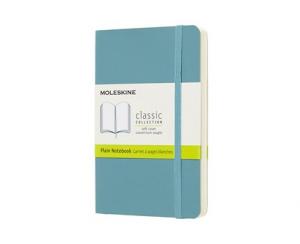 Moleskine Notebook Pocket Soft Cover - Reef Blue - Olinjerad