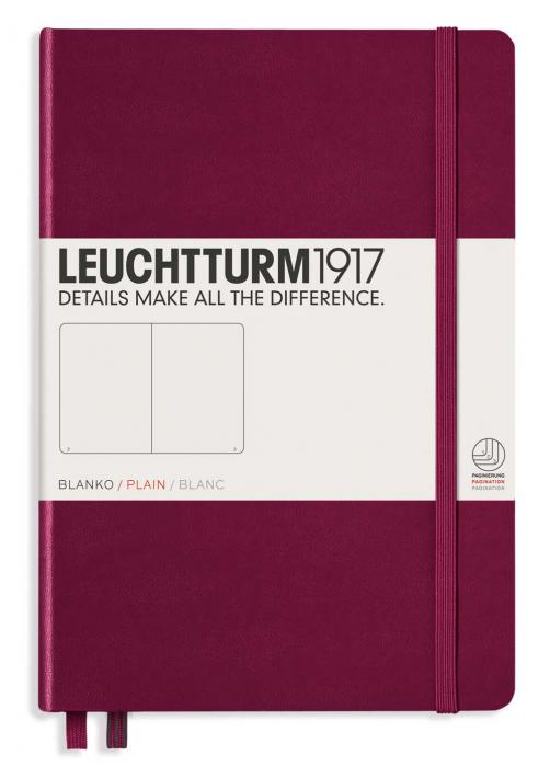 Leuchtturm Notebook A5 hard 249s Port Red olinjerad