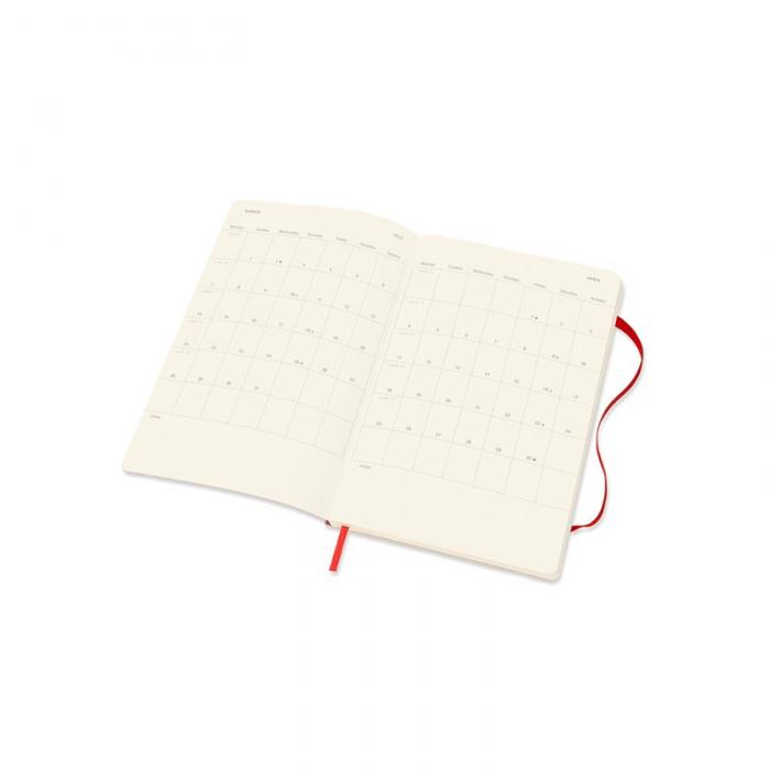 Moleskine Weekly notebook Large Red Soft 2022