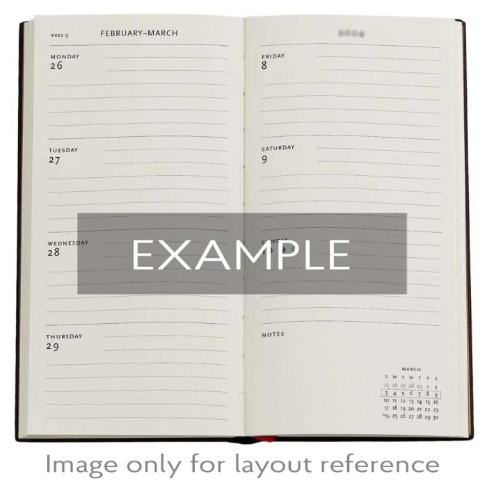 Kalender Paperblanks Kara-ori Pink Slim Horizontal 2026