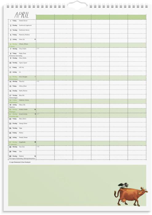 Familjekalender Mamma Mu 2025