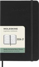 Kalender Moleskine Horizontal Weekly Black Hard pocket 26/27 