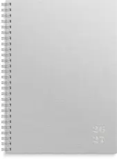 Kalender Senator A5 Textile ljusgr&aring; 2026-2027