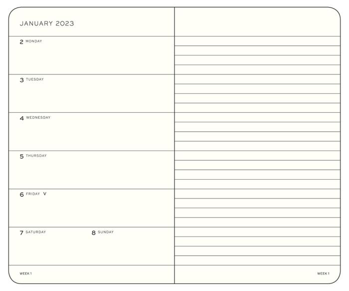 Kalender Leuchtturm1917 A6 vecka/notes Lilac 2023