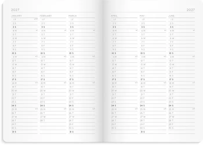 Calendar 2027 Monthly Planner A5 