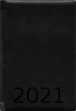 weekly a5 svart konstläder 2021