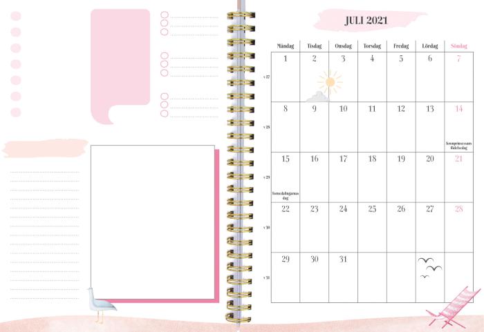 Life planner A5 rosa 2021