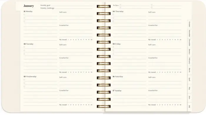 Life Planner Delicate Flowers 2027