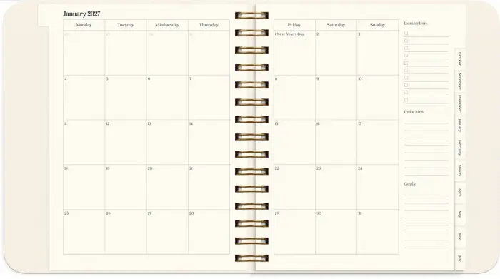 Life Planner Delicate Flowers 2027