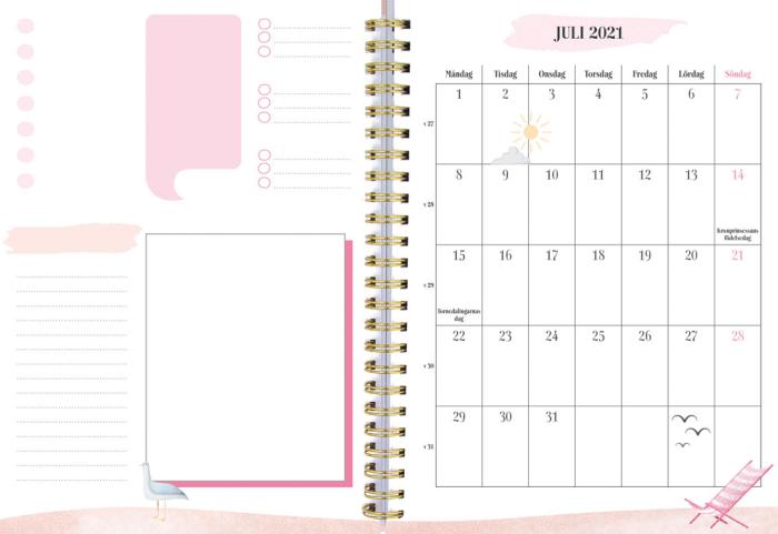 Life Planner Pink A6 2021