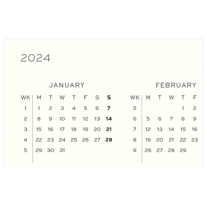 Leuchtturm1917 Vecka/notes A4+ Black 2024