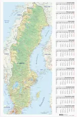 Väggblad Sverigekarta 2026