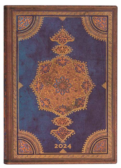 Kalender Paperblanks Midi Daily Safavid Indigo 2024