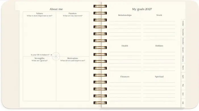 Life Planner Delicate Flowers 2027