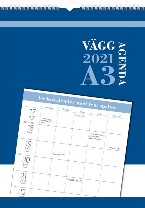 Väggagenda A3 2021