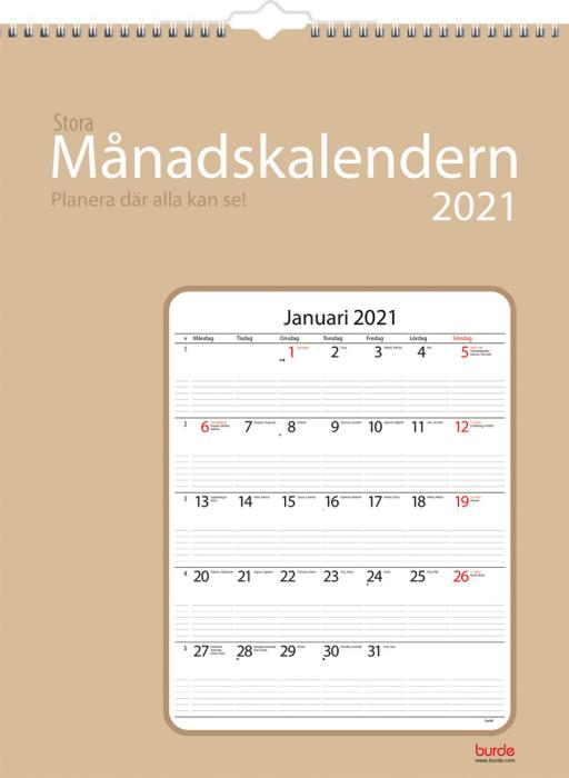 Stora månadskalendern 2021