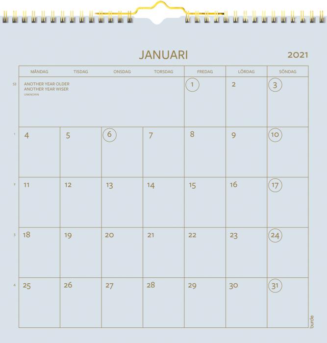 Väggkalender Color 2021 