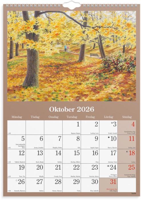 Väggkalender Klassiska Sverige 2026