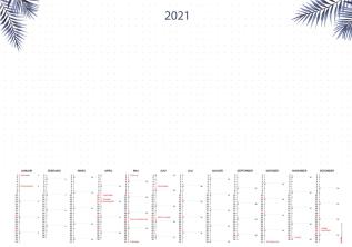 Burde Publishing AB Punktad Whiteboard 2021 - Kalenderkungen.se