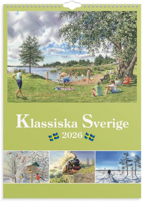 Väggkalender Klassiska Sverige 2026