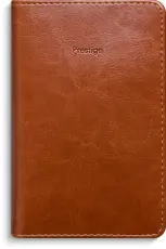 Prestige cognac konstläder spiralbunden 2026