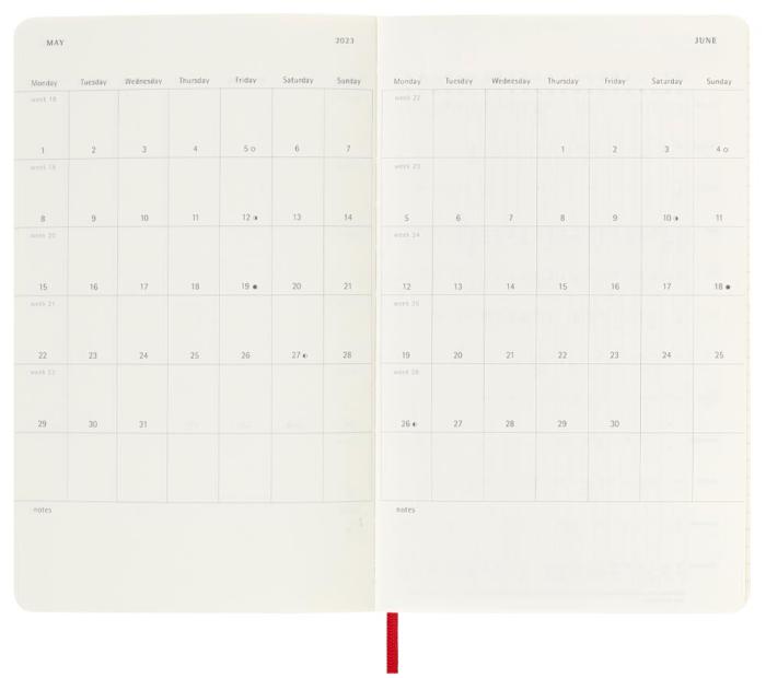 Moleskine Daily Red Soft Large 2023