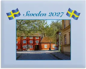 V&auml;ggkalender Sweden med kuvert 2027