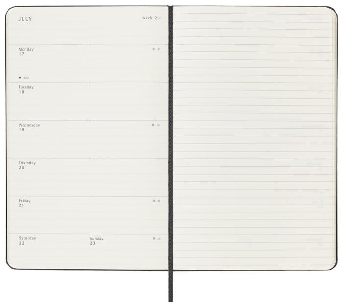 Moleskine Weekly Notebook Black hard Large 2023