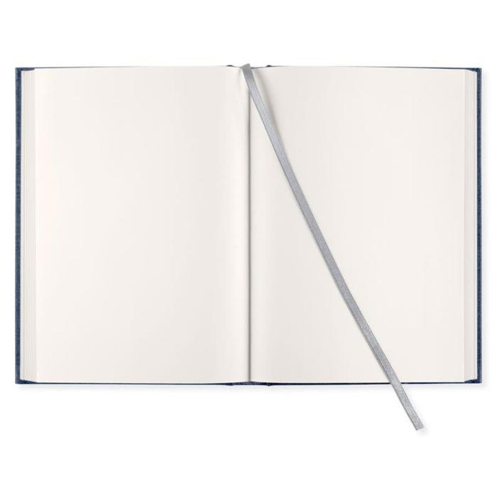 Olinjerad Blank Book A5 256 sidor Dark Denim