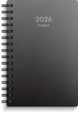 Dagbok svart plast 2026