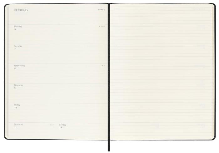 Moleskine Weekly Notebook Black hard XL 2023
