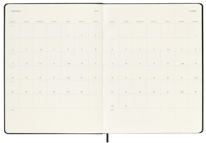 Moleskine Weekly Notebook Black hard XL 2023