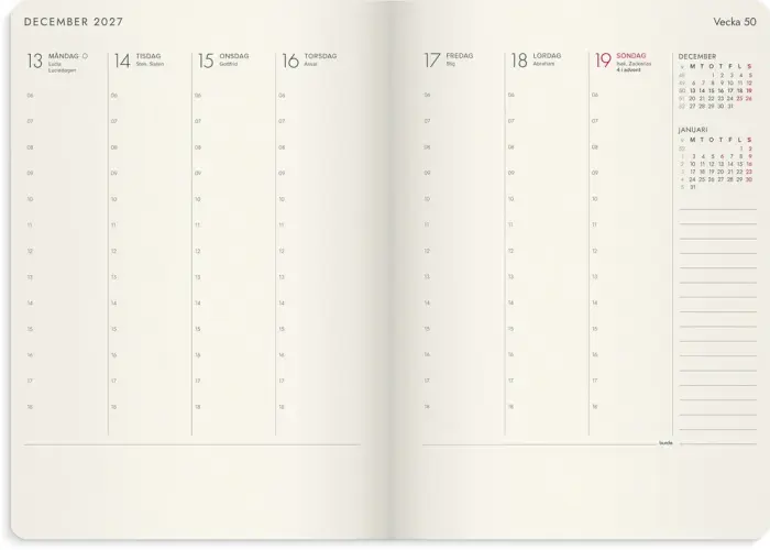 Kalender Agency Forma Deluxe brun 2027
