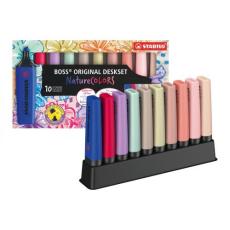 &Ouml;verstrykningspenna Stabilo Boss Nature Wildflower Deskset 10/fp 