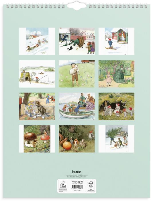 Väggkalender Elsa Beskow 2027