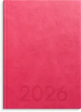 weekly A5 rosa konstläder 2026