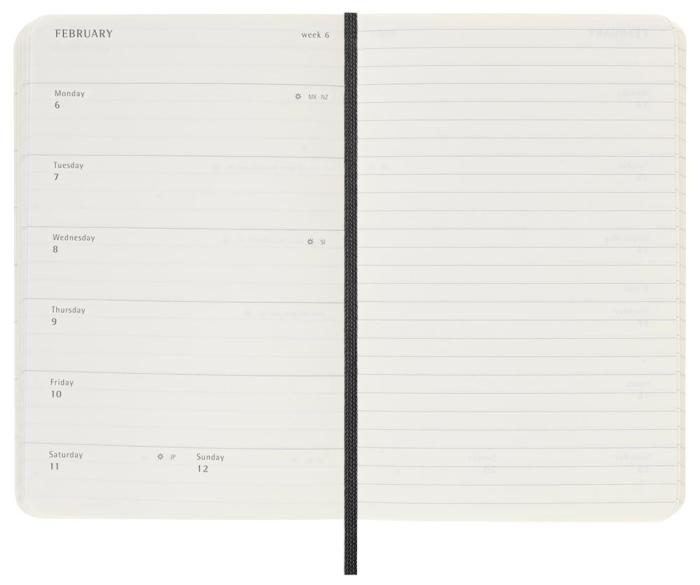 Moleskine Weekly Notebook Black soft pocket 2023