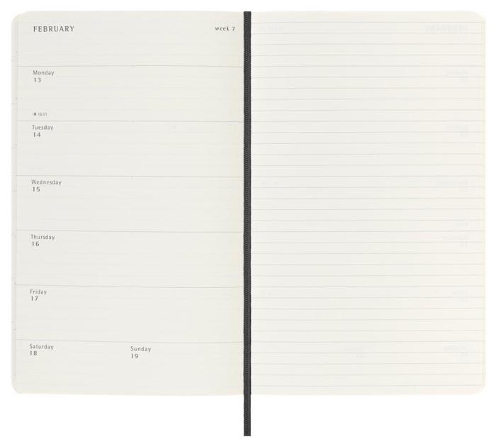 Moleskine Weekly notebook Large Black Soft 2023