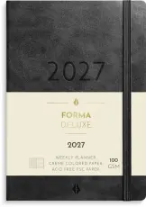 Liten veckokalender Forma Deluxe svart 2027