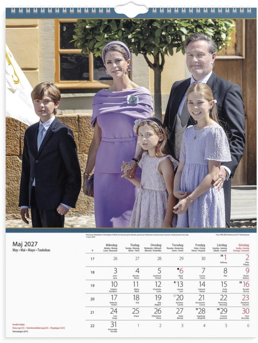Väggkalender Kungafamiljen 2027