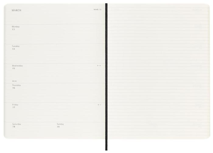 Moleskine Weekly notebook XL Soft Black 2023