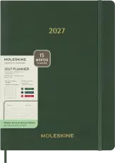 Moleskine Essential Planner Weekly Vertical XXL Myrtle Green 2027