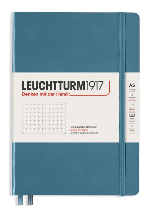 Leuchtturm Notebook A5 hard 249s Stone blue dotted