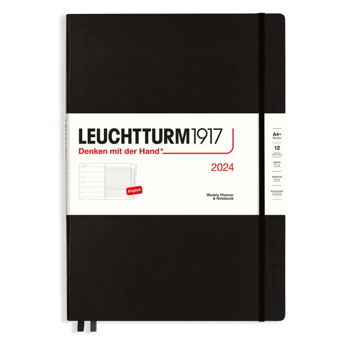 Leuchtturm1917 Vecka/notes A4+ Black 2024